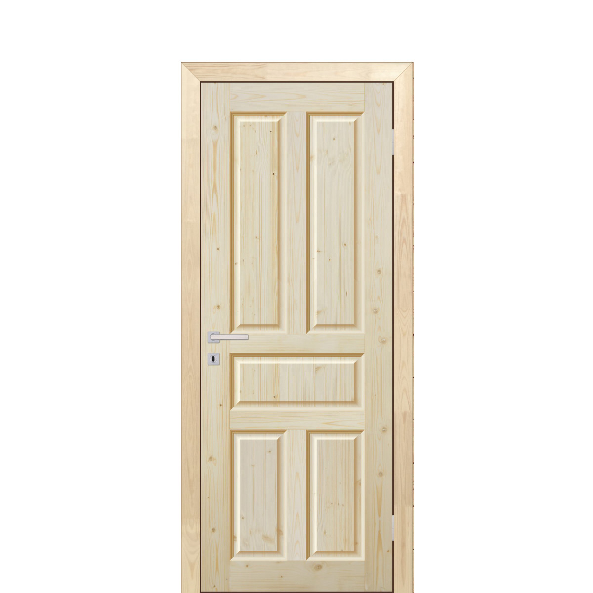 Дверь межкомнатная глухая Кантри 60x200 см, массив хвои, цвет натуральный