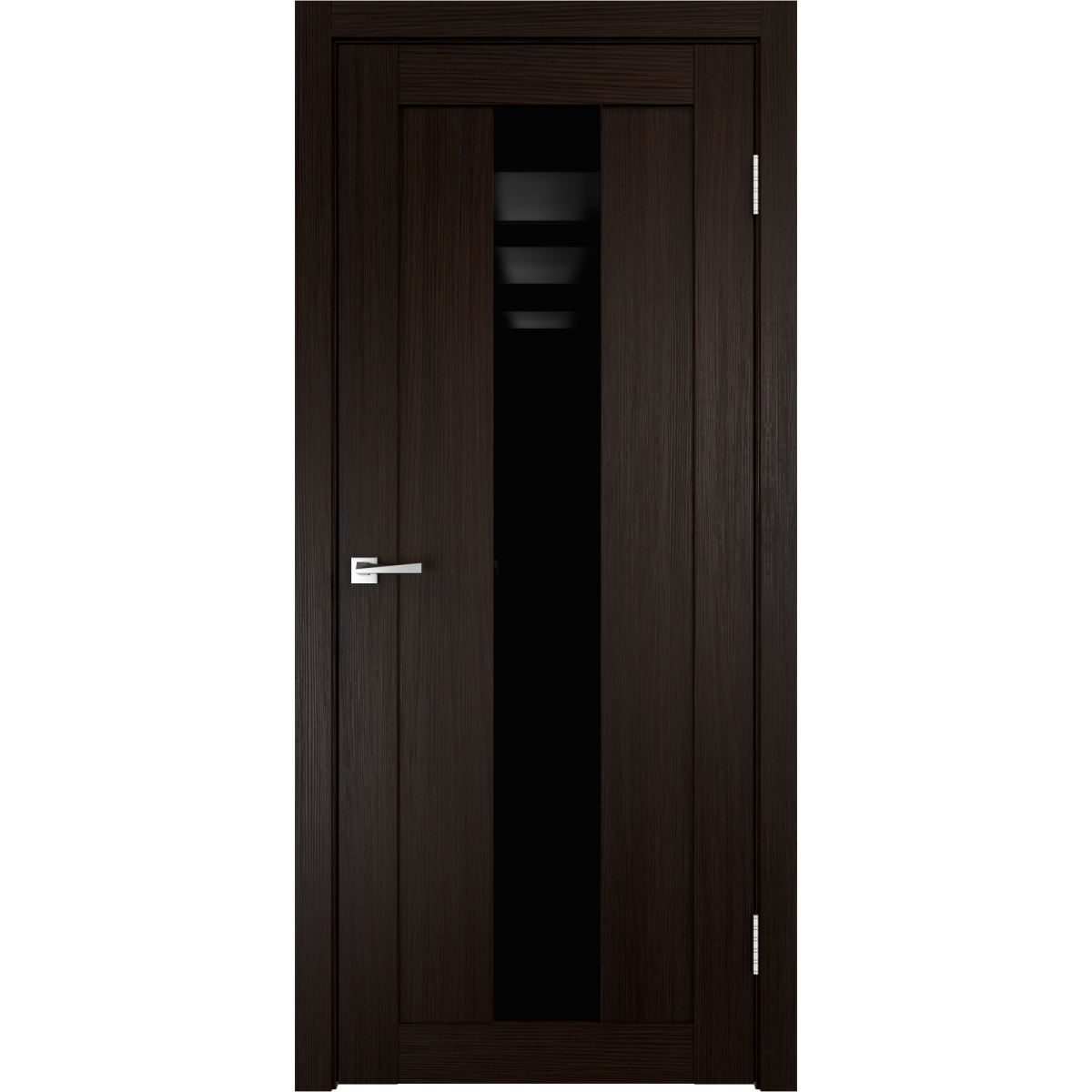 Дверь межкомнатная остеклённая Фортуна 60x200 см, ПВХ, цвет венге