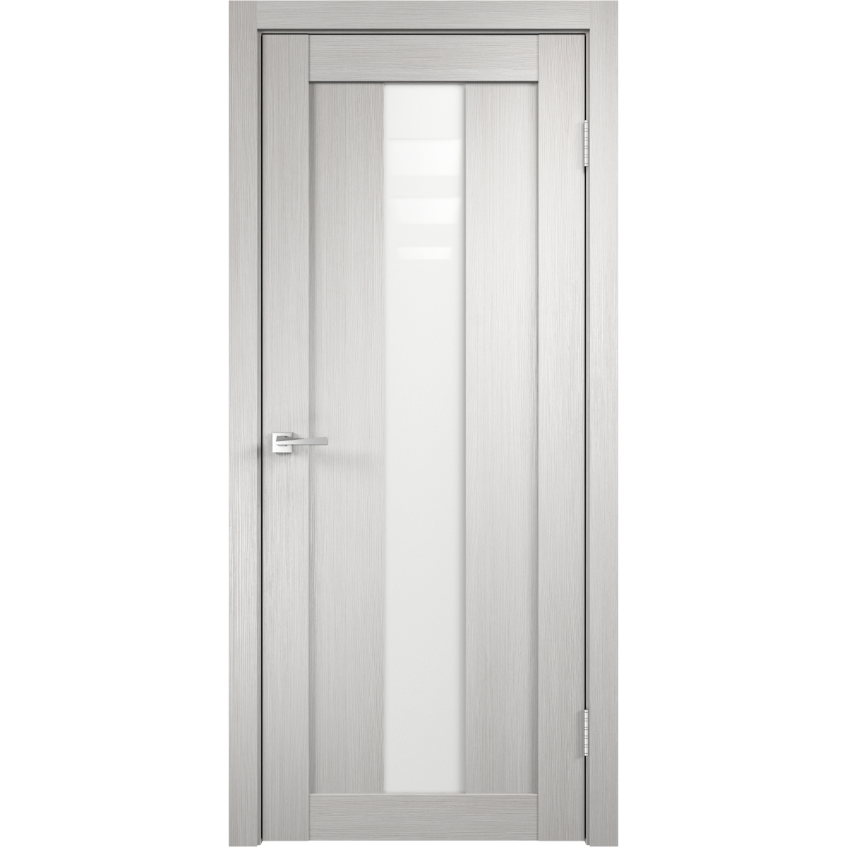 Дверь межкомнатная остеклённая Фортуна 60x200 см, ПВХ, цвет белый дуб