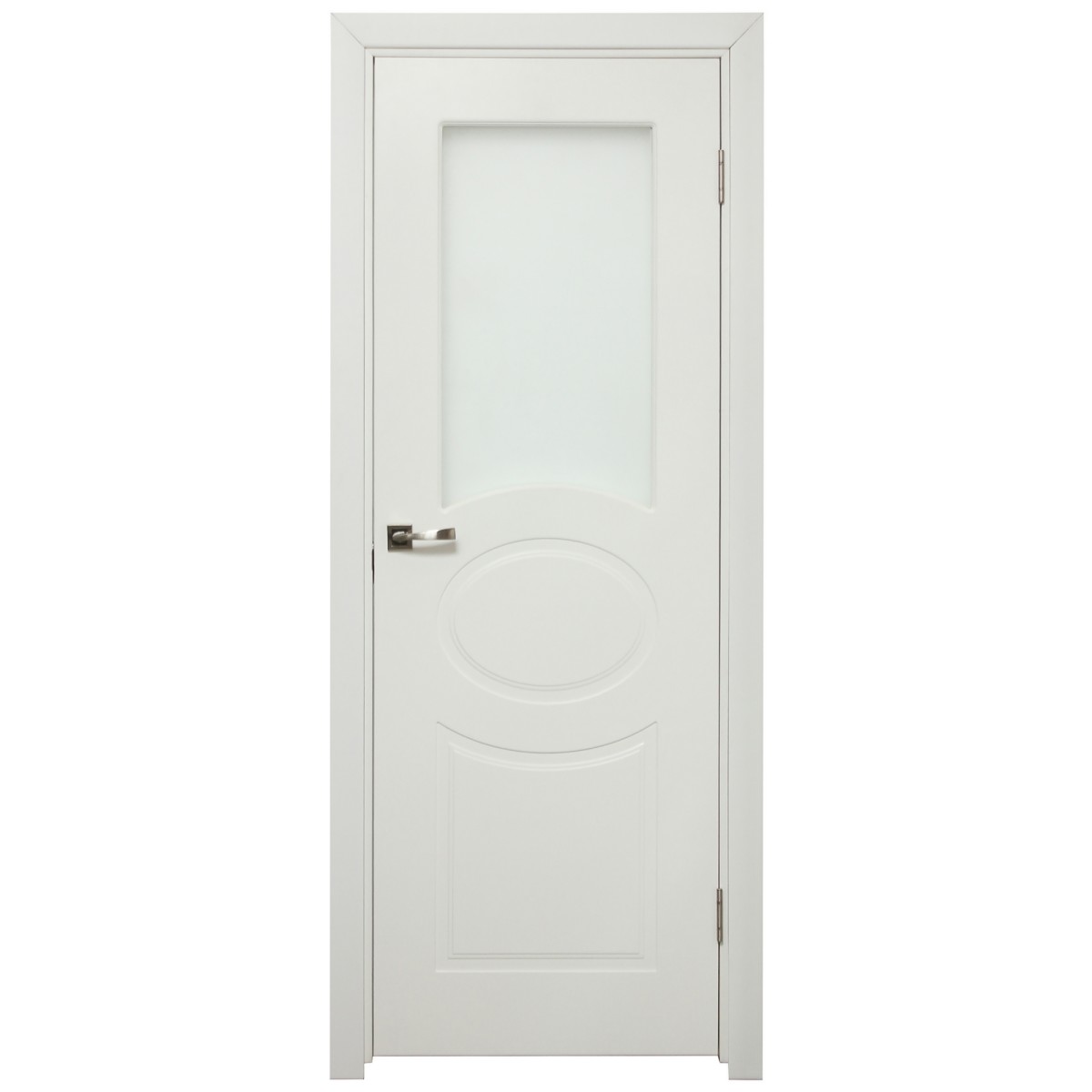 Дверь межкомнатная остеклённая Дэлия 60x200 см цвет белый