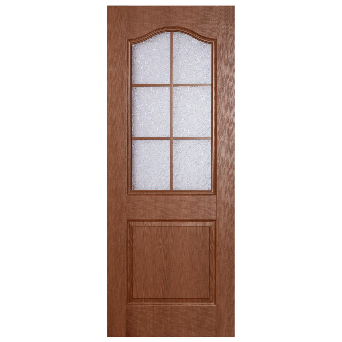 Дверь межкомнатная остеклённая ПВХ Антик 60x200 см цвет итальянский орех