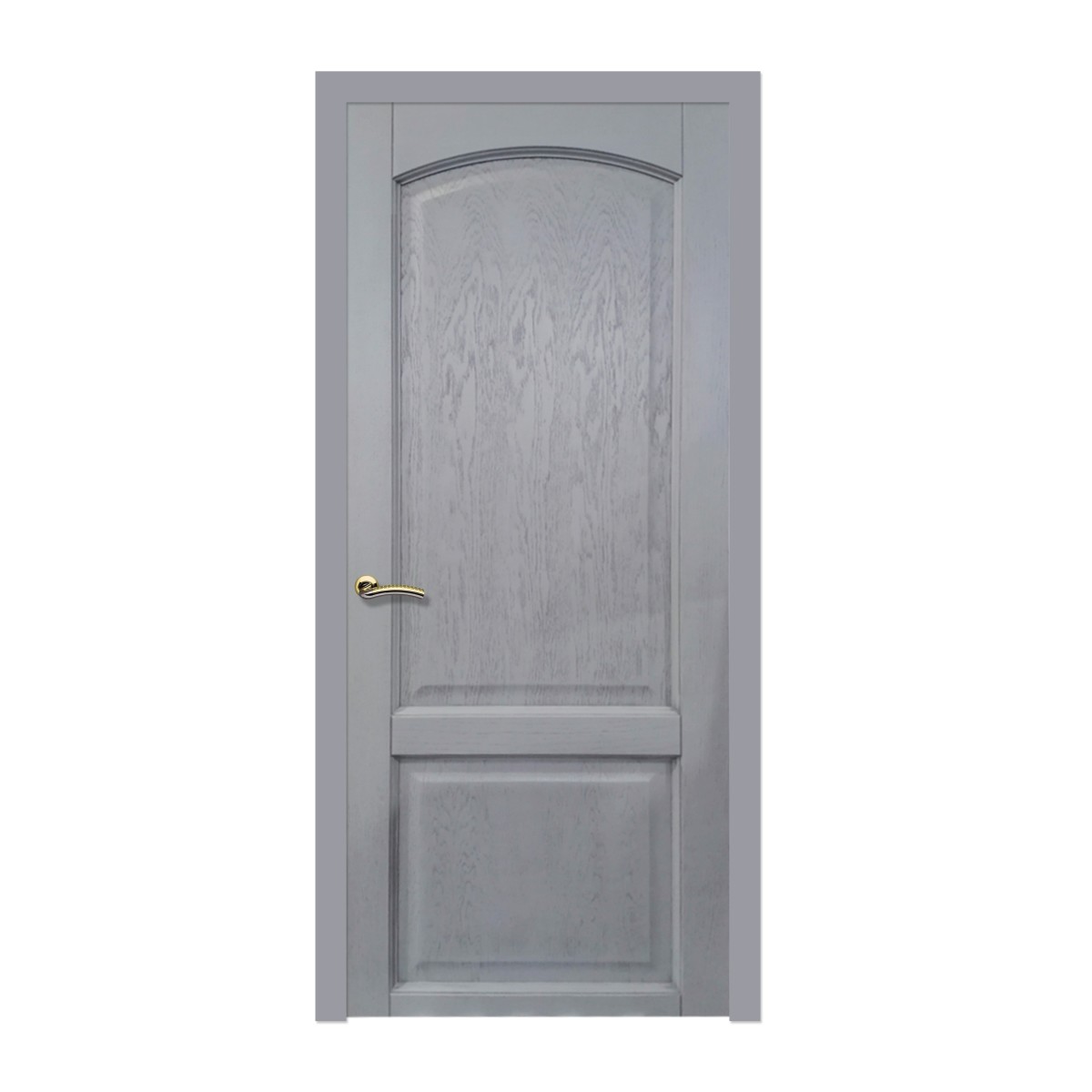 Дверь межкомнатная глухая 819 80X200 см, шпон, цвет дуб серая патина