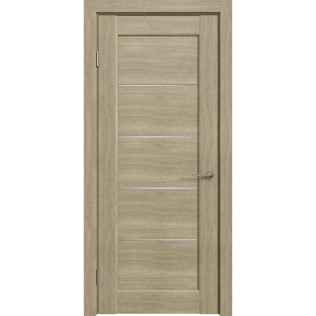 Дверь межкомнатная остеклённая Дельта горизонтальная 70x200 см, ПВХ, цвет ольха серебряная, с фурнитурой