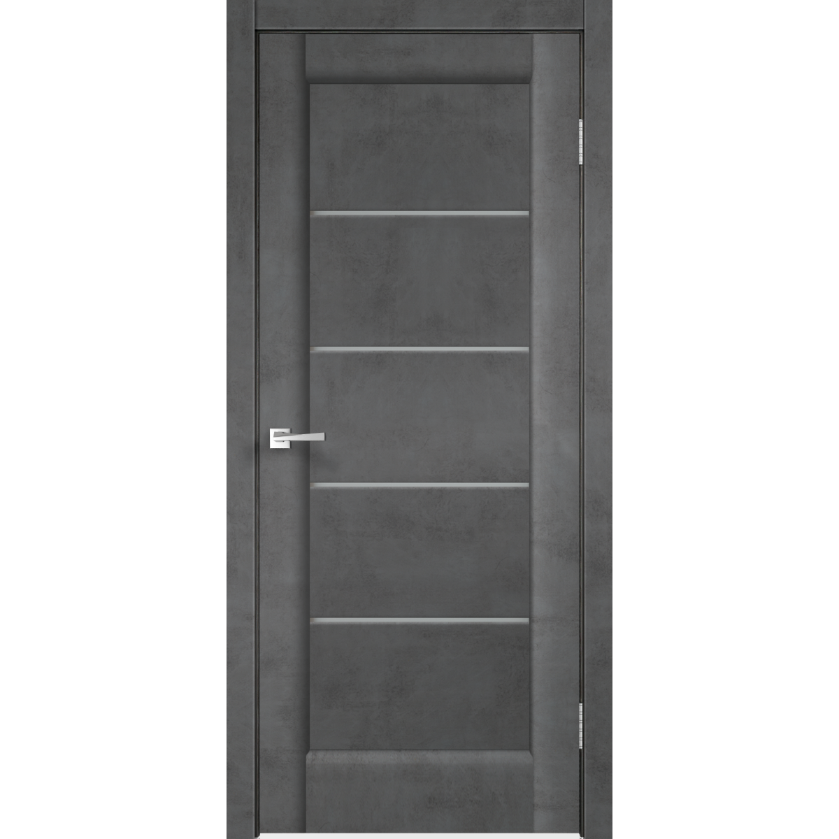 Дверь межкомнатная остеклённая «Сохо», 80x200 см, ПВХ, цвет лофт тёмный, с фурнитурой