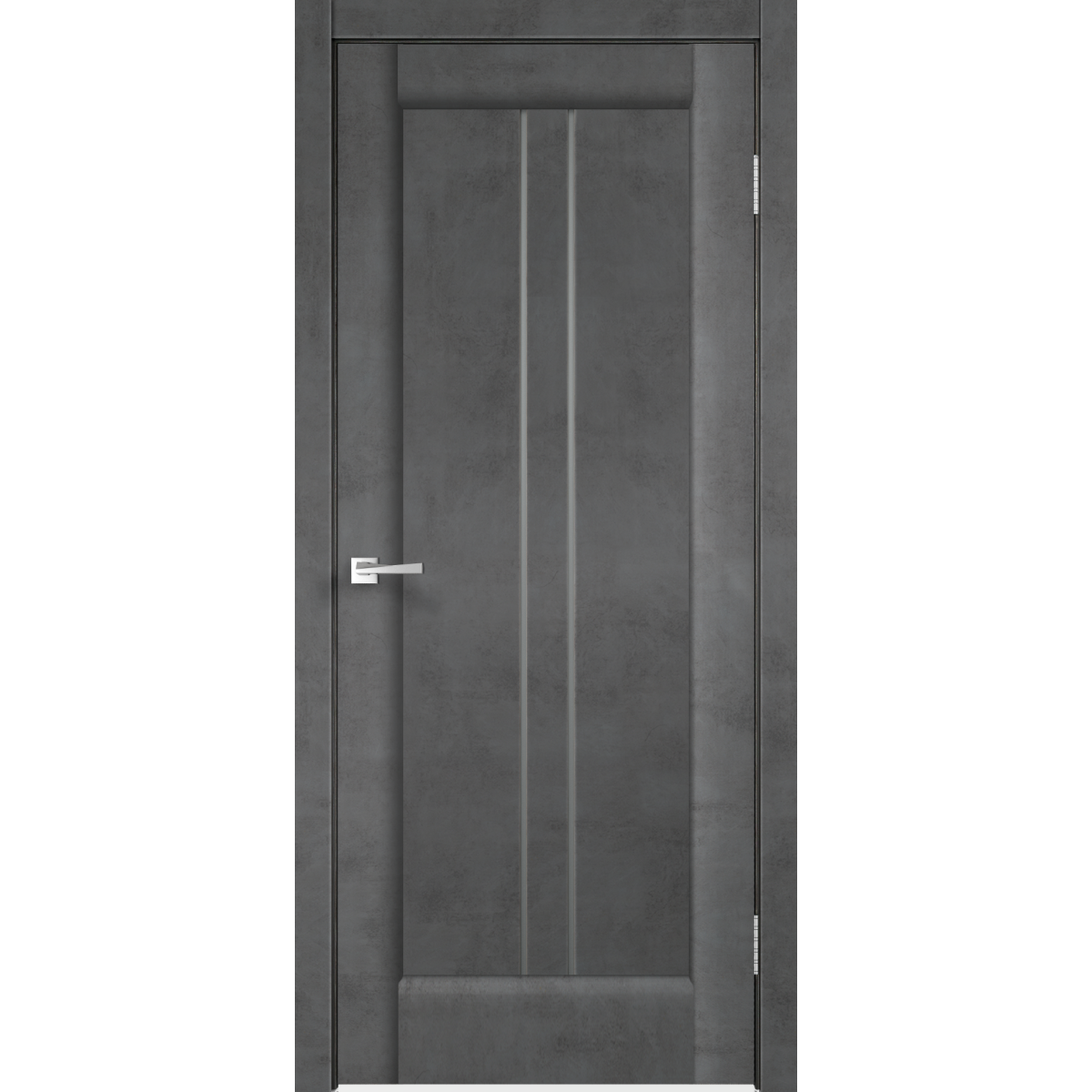 Дверь межкомнатная остеклённая «Сиэтл», 80x200 см, ПВХ, цвет лофт тёмный, с фурнитурой