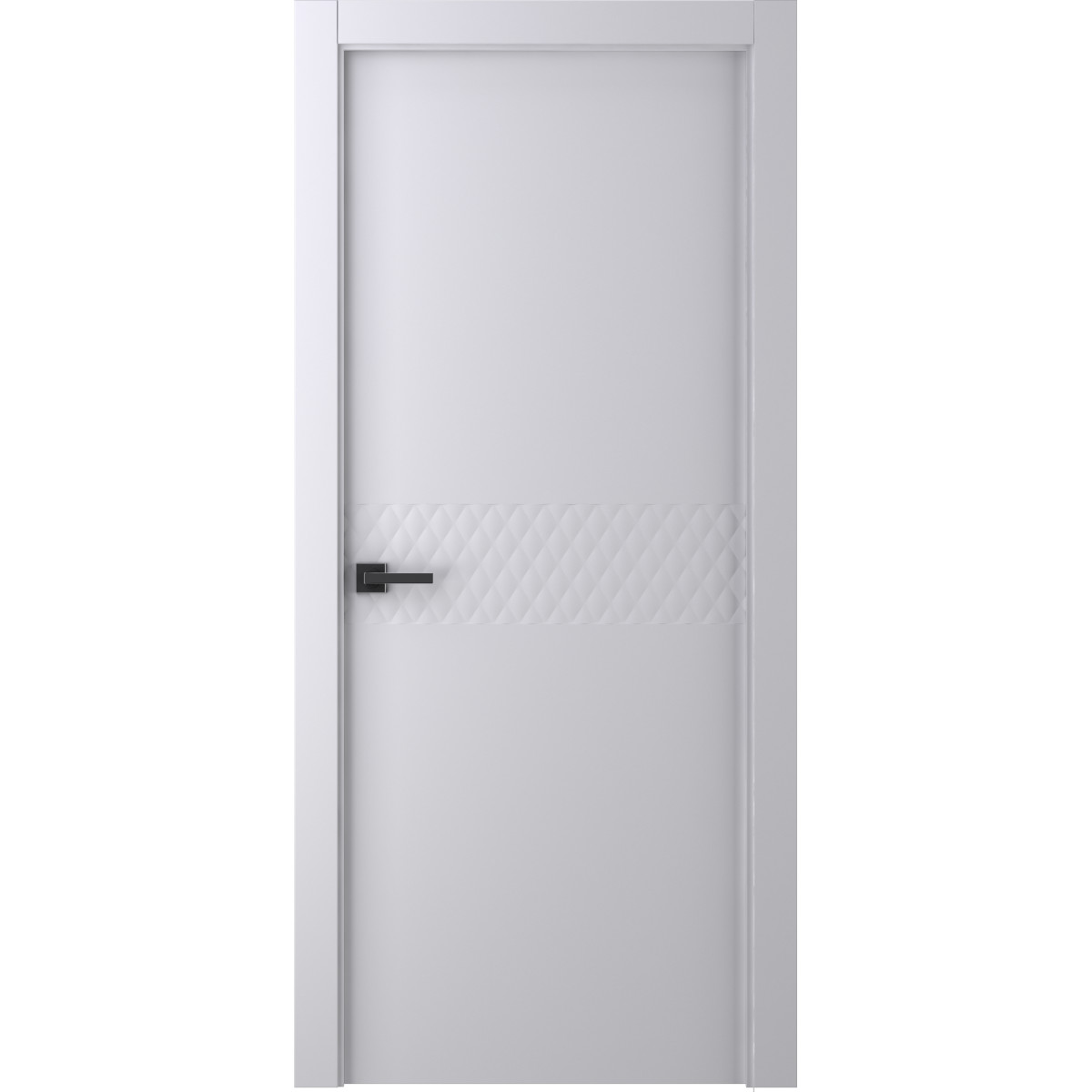 Дверь межкомнатная глухая с замком в комплекте Аттика 80x200 см экошпон цвет белый