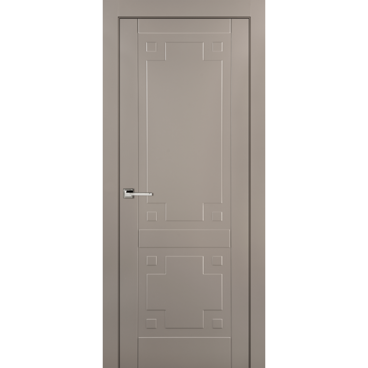 Дверь межкомнатная глухая с замком в комплекте Лира 60x200 см эмаль цвет мускат