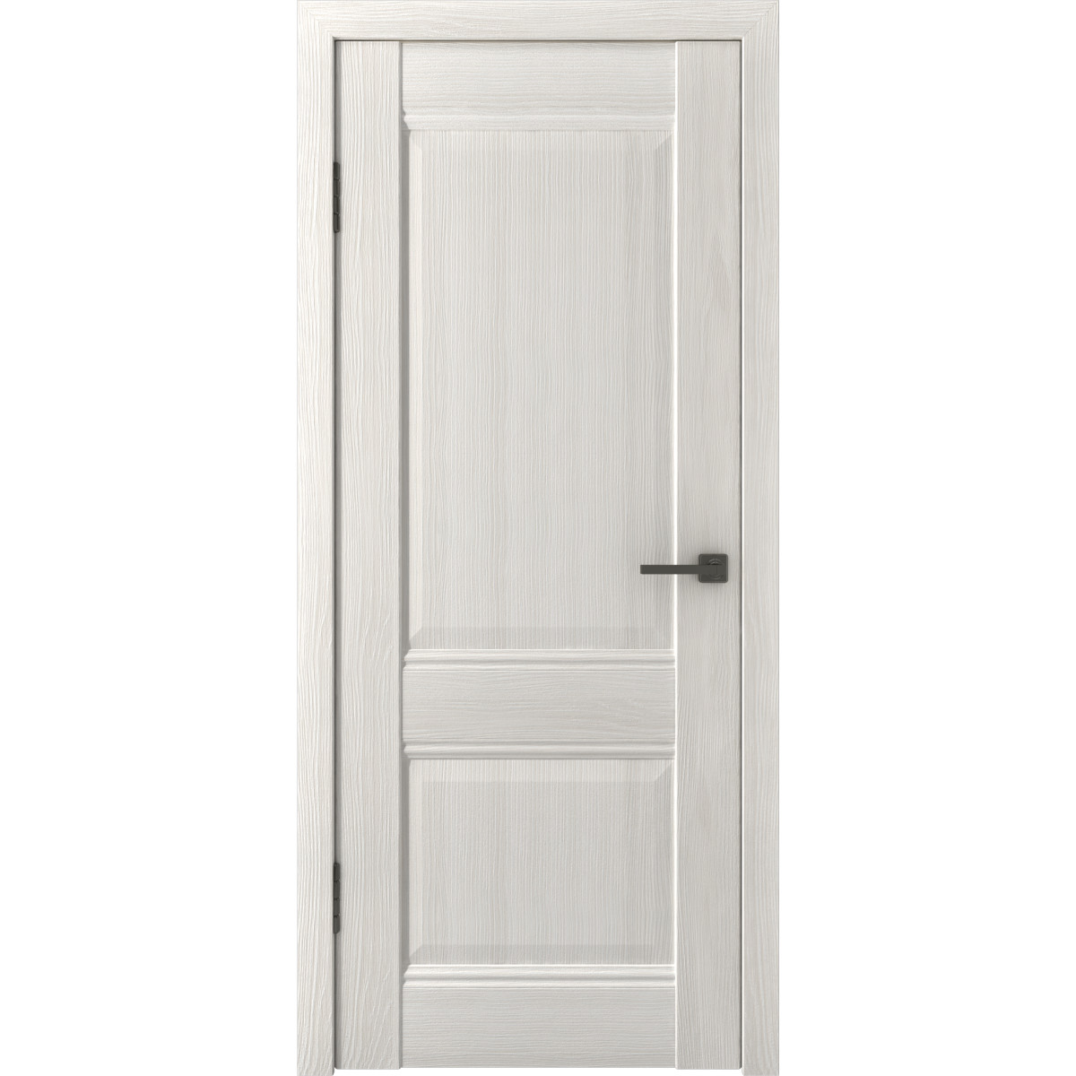 Дверь межкомнатная глухая с замком и петлями в комплекте Классик 2 60x200 см ПП цвет белёный дуб