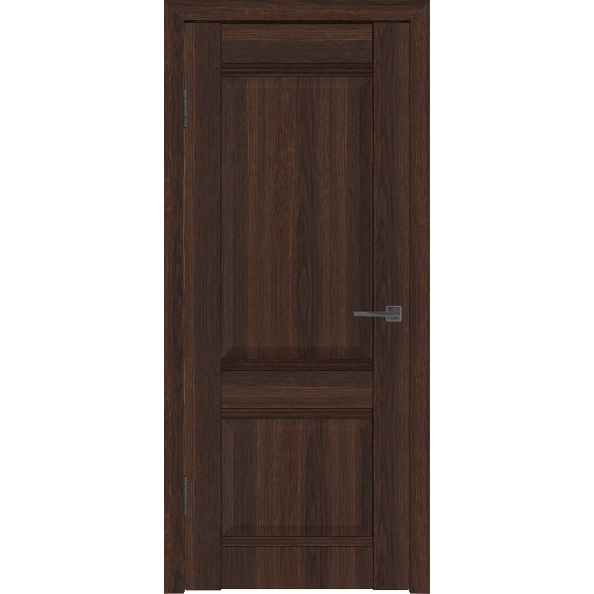 Дверь межкомнатная глухая с замком и петлями в комплекте Классик 2 60x200 см ПВХ цвет каштан