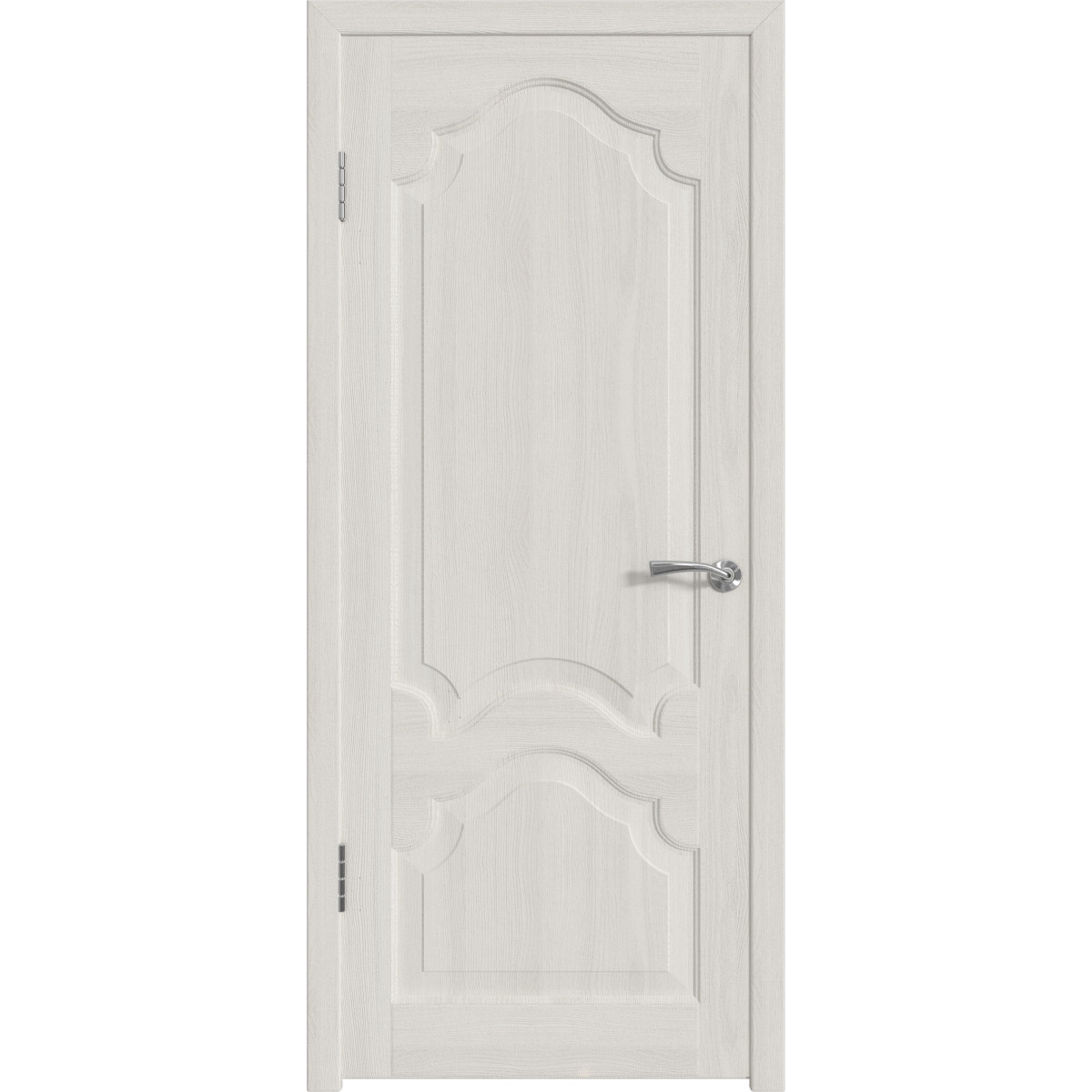 Дверь межкомнатная глухая с замком и петлями в комплекте Венеция 60x200 см ПП цвет белёный дуб