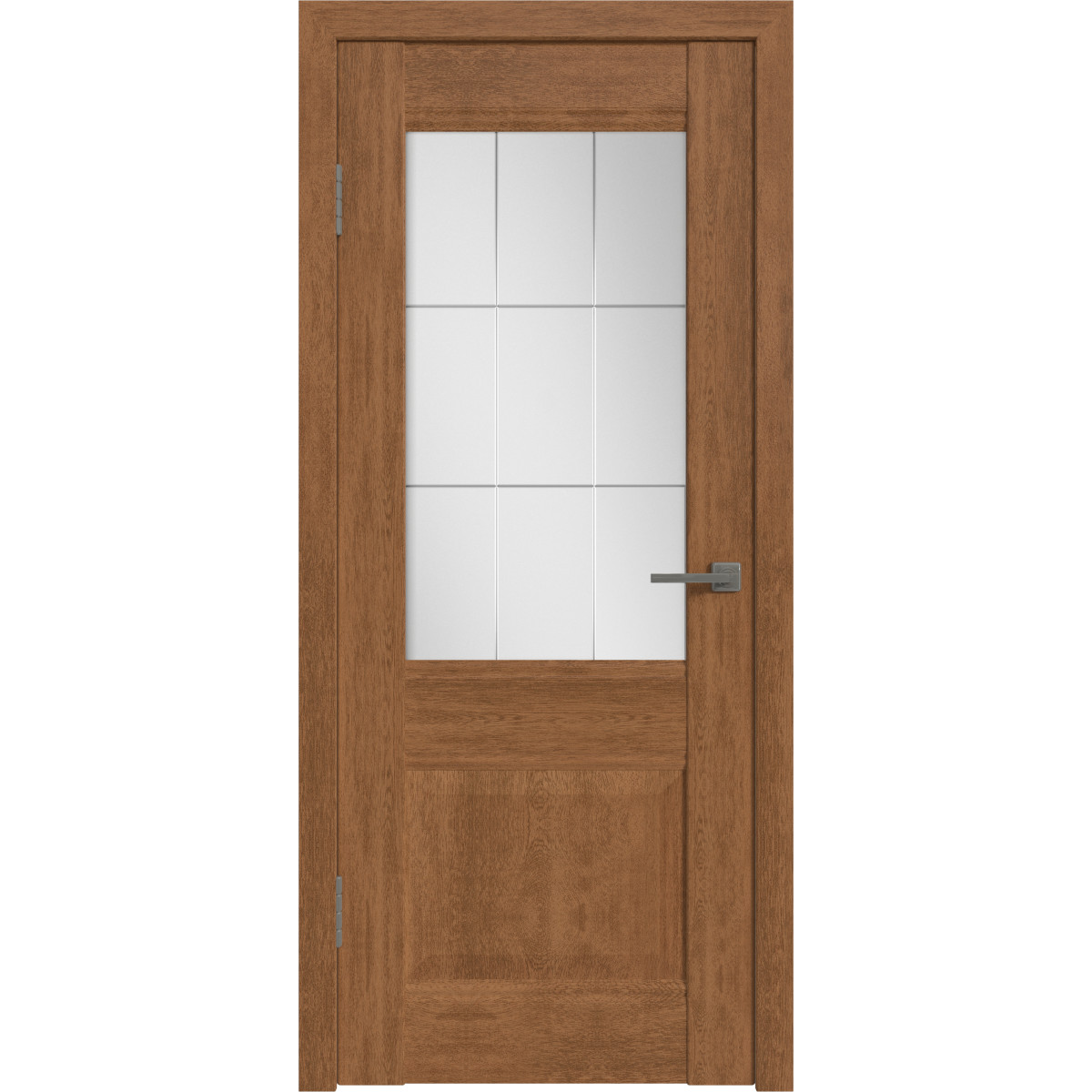 Дверь межкомнатная остеклённая с замком и петлями в комплекте Классик 2 70x200 см ПВХ цвет дуб аурум