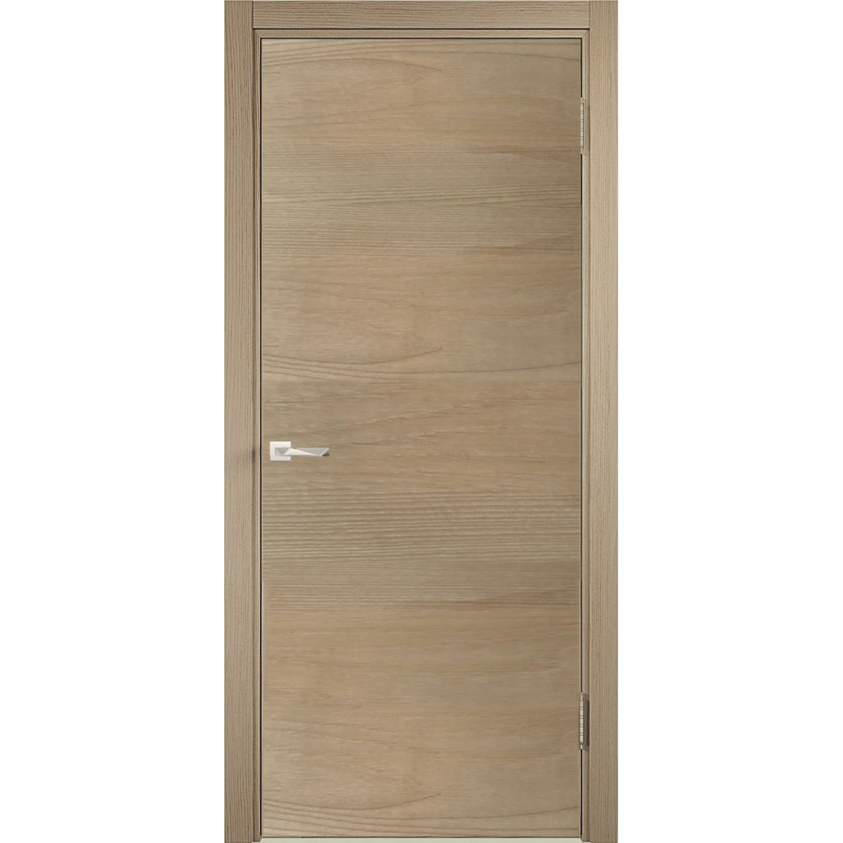 Дверь межкомнатная глухая c замком в комплекте 60x200 см ламинация, цвет ясень коричневый