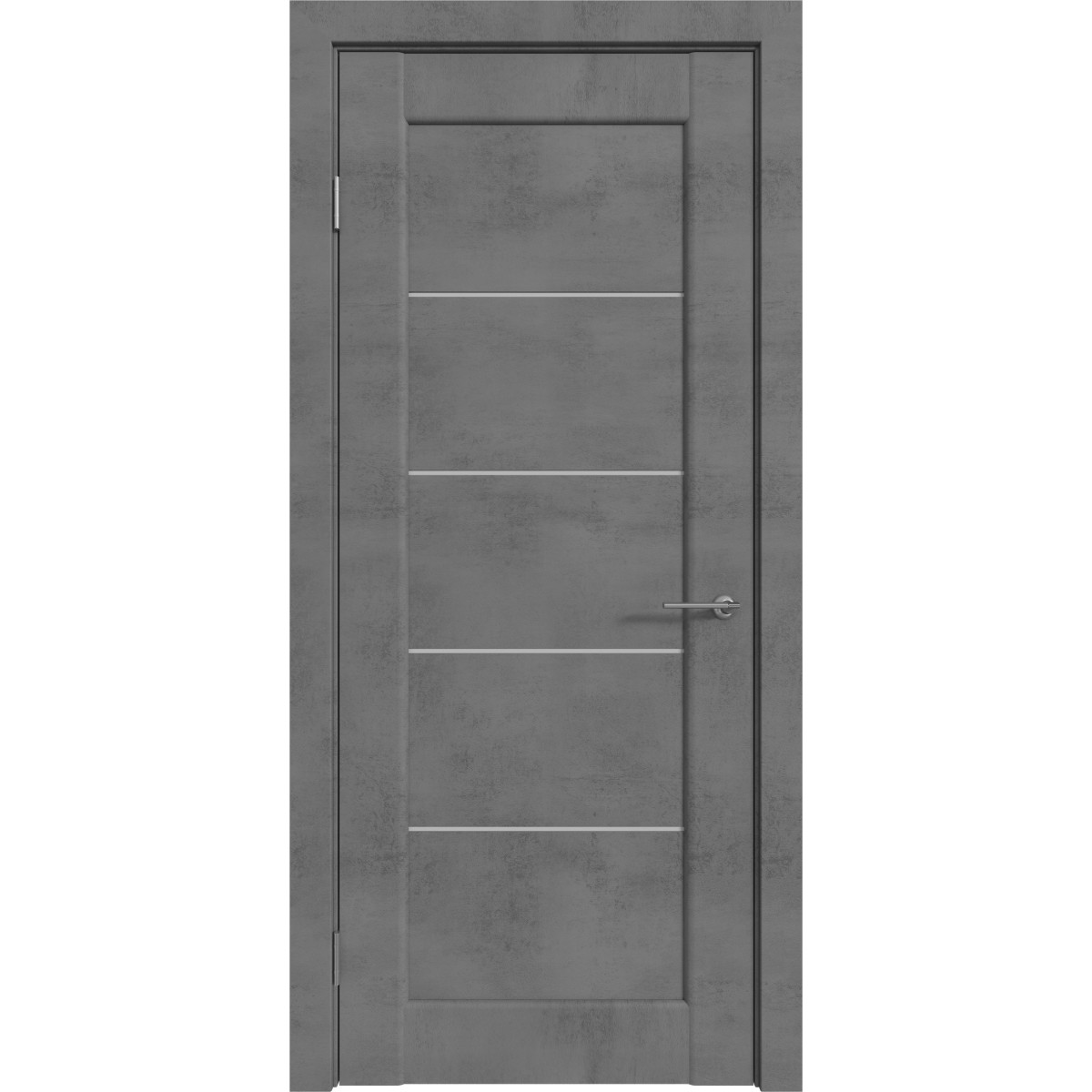 Дверь межкомнатная остекленная Сохо 70x200 см ПВХ цвет лофт темный с фурнитурой