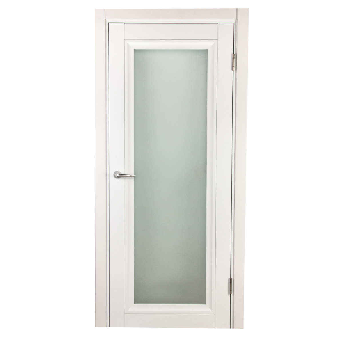 Дверь межкомнатная остекленная Нобиле пп белый 2000x600 мм с замком