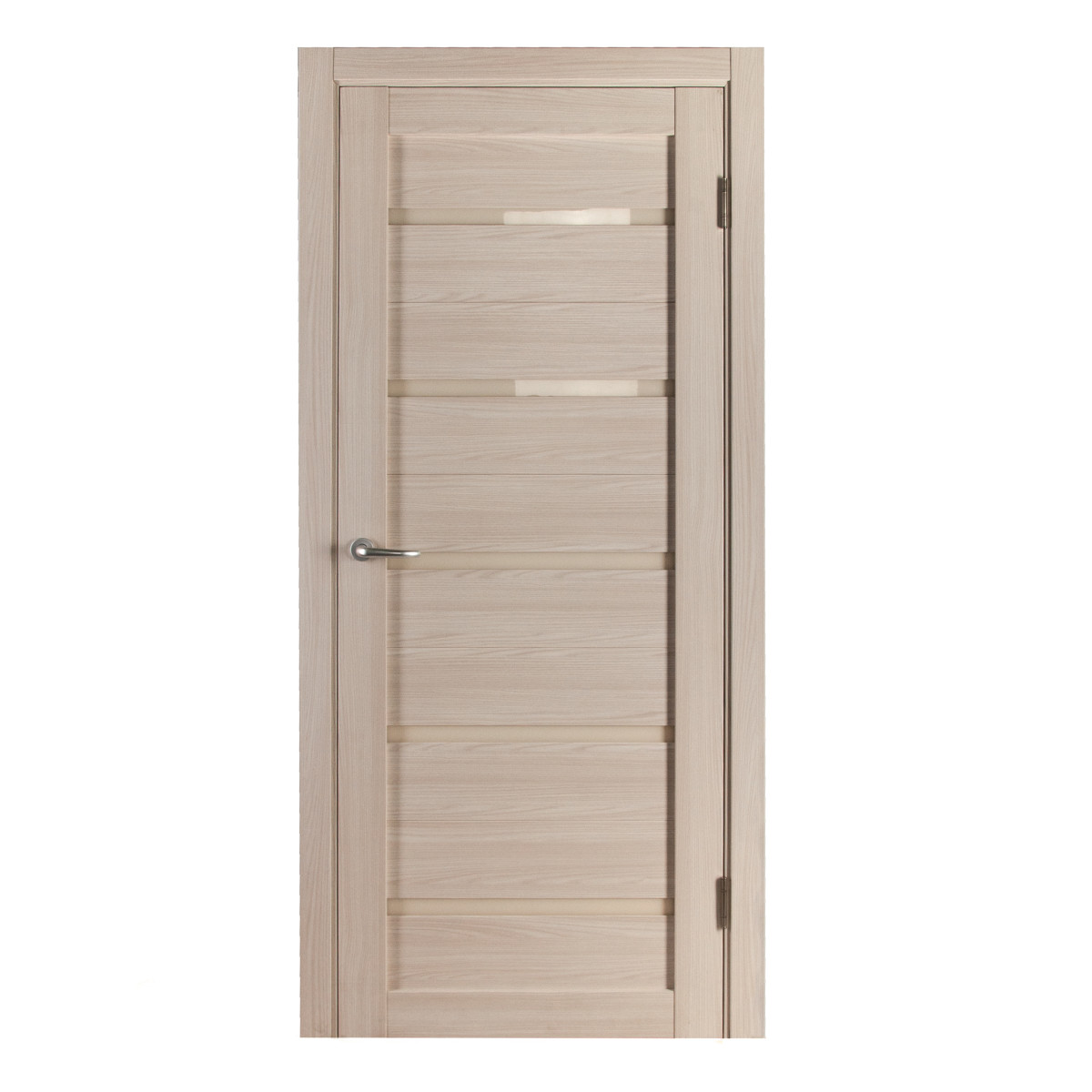 Дверь межкомнатная остеклённая с замком и петлями в комплекте Калипсо 60x200 см, Hardflex, цвет ясень бора