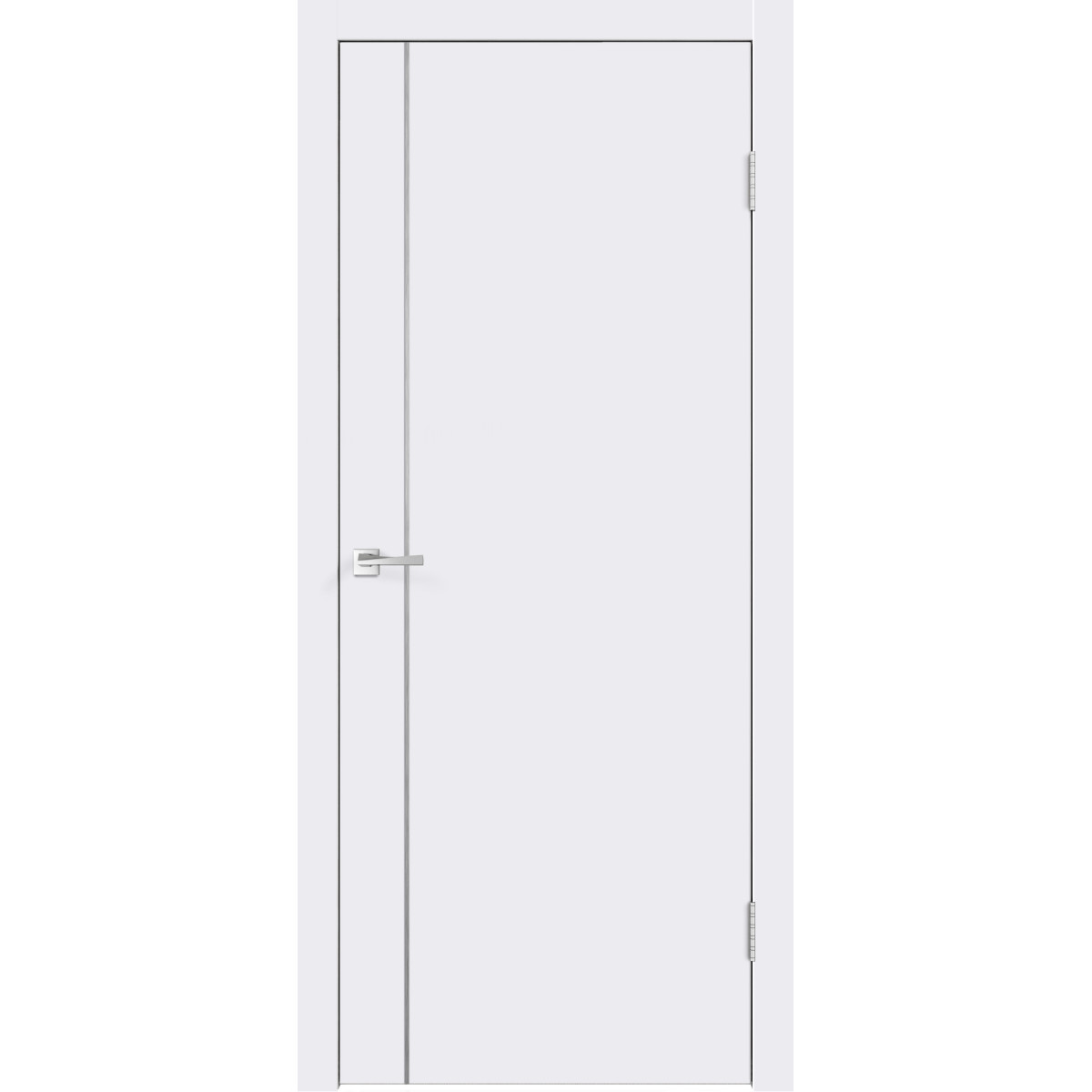 Дверь межкомнатная Смарт М1 60х200 крашеная с фурнитурой, цвет белый