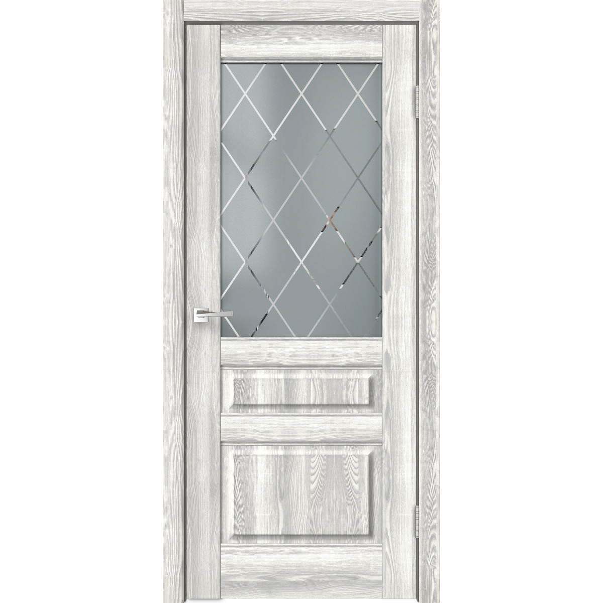 Дверь межкомнатная остеклённая Летиция 60х200 см с фурнитурой, ПВХ, цвет клен