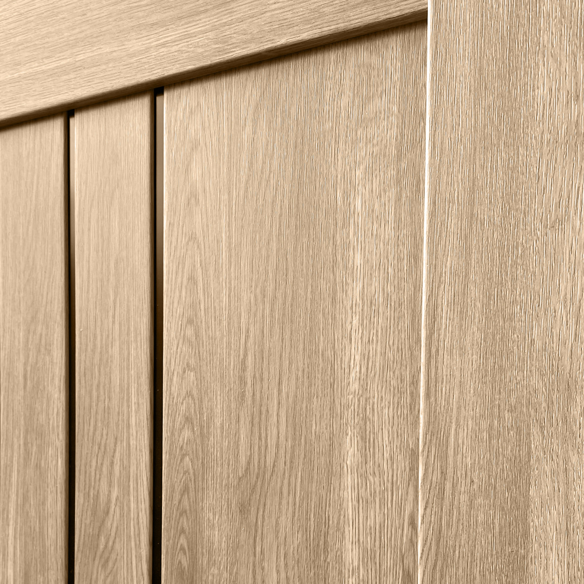 Дверь межкомнатная остеклённая Бергамо 60х200 см с фурнитурой, ПВХ, цвет европейский дуб