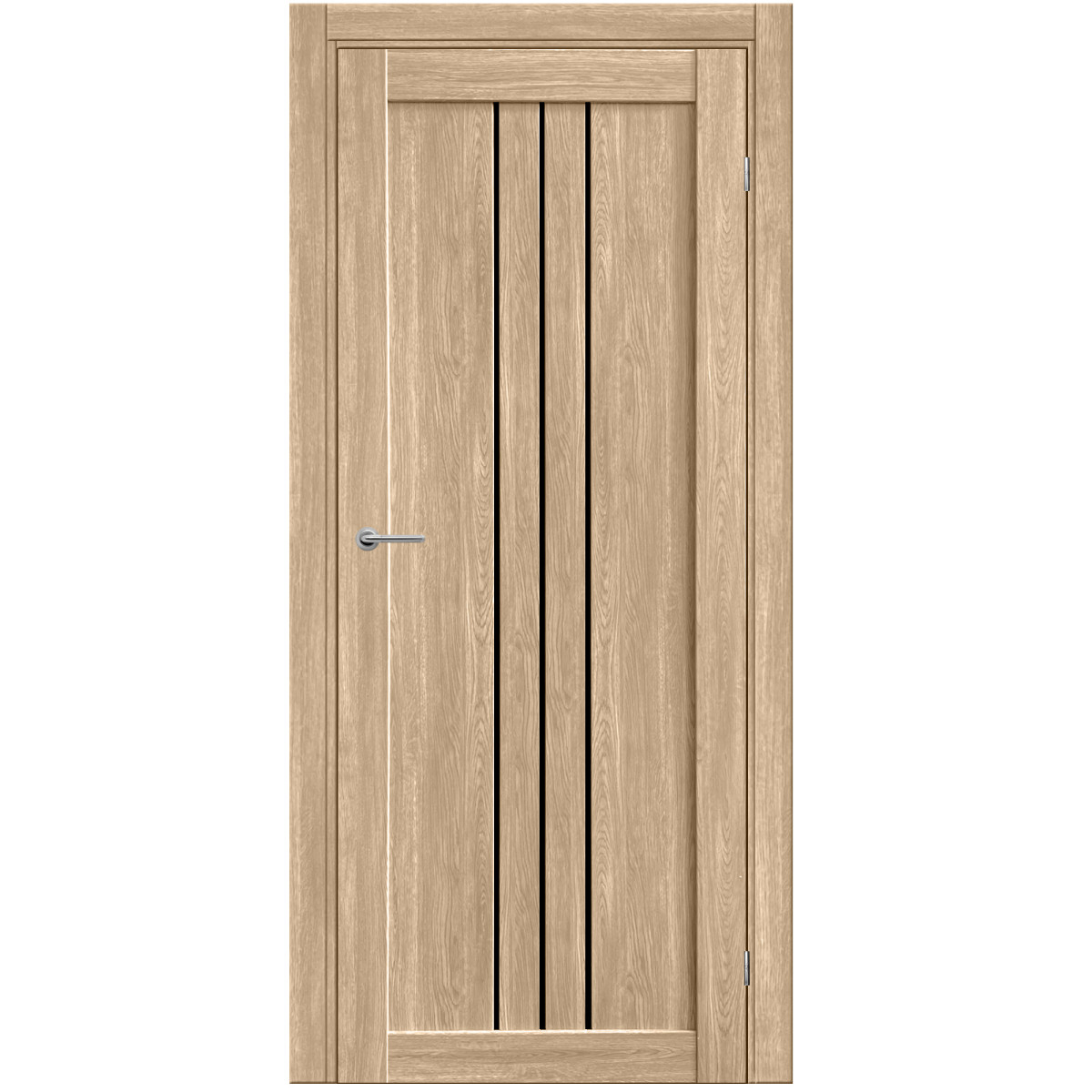 Дверь межкомнатная остеклённая Бергамо 80х200 см с фурнитурой, ПВХ, цвет европейский дуб