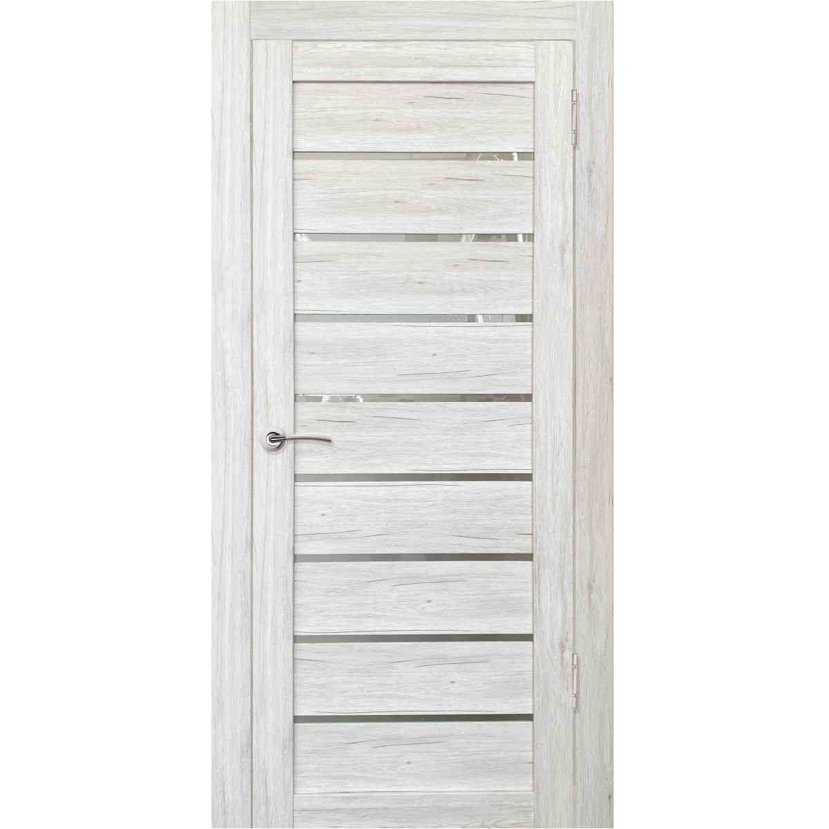 Дверь межкомнатная остеклённая Тиволи 90х200 см с фурнитурой, ПВХ, цвет рустик серый