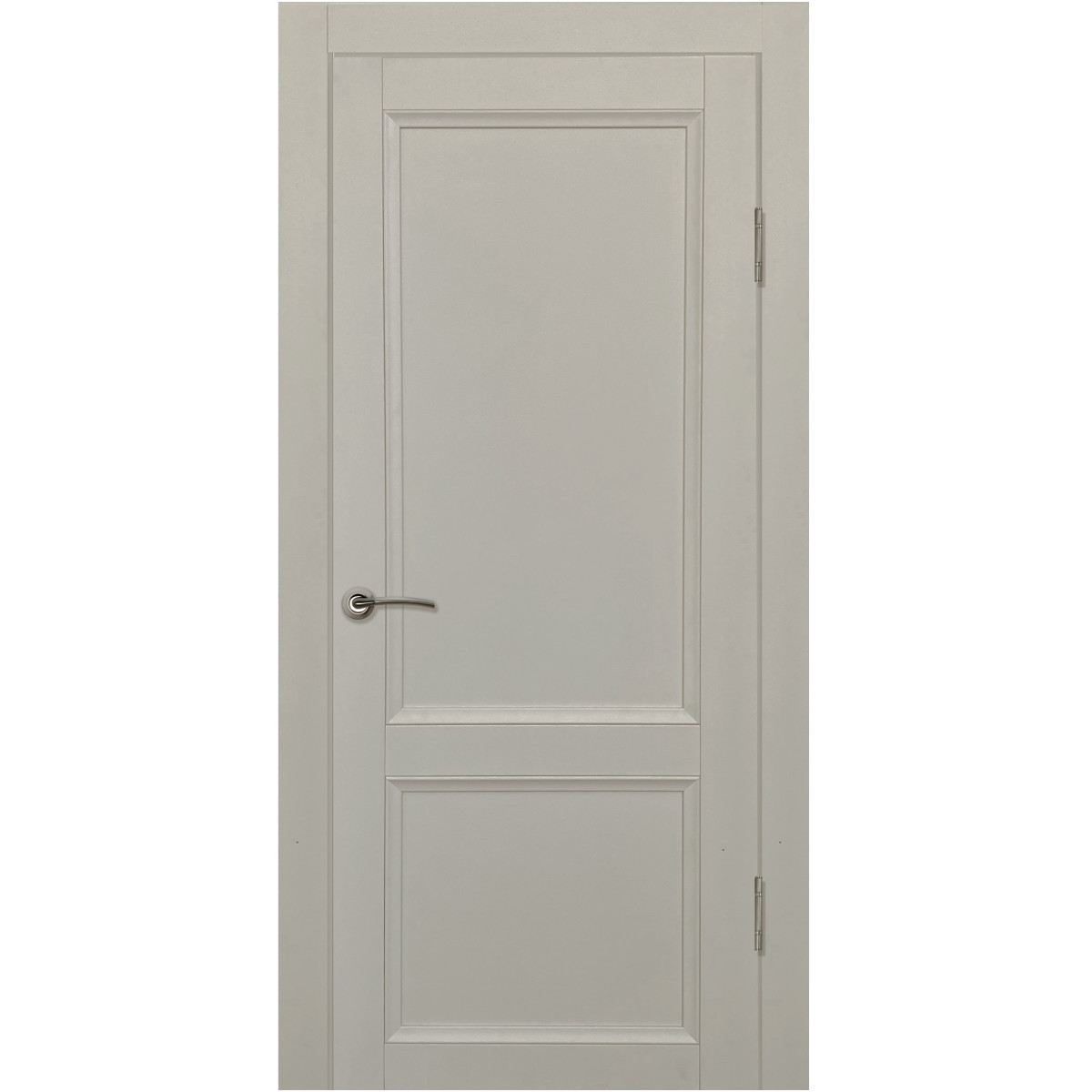 Дверь межкомнатная глухая с замком и петлями в комплекте Рондо 70x200 см Hardflex цвет серый жемчуг