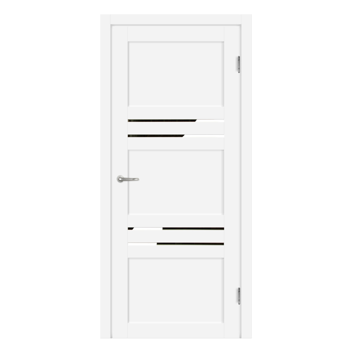 Дверь межкомнатная глухая с замком и петлями в комплекте Artens Флай 80x200 см Hardflex цвет белый
